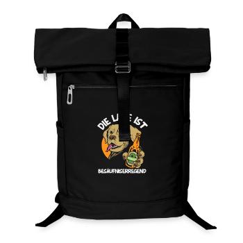 Die Lage ist besäufniserregend Hund - Laptop-Rucksack  - Schwarz - Vorne