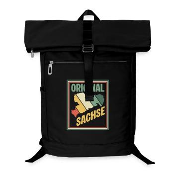 Original Sachsen Karte - Laptop-Rucksack  - Schwarz - Vorne