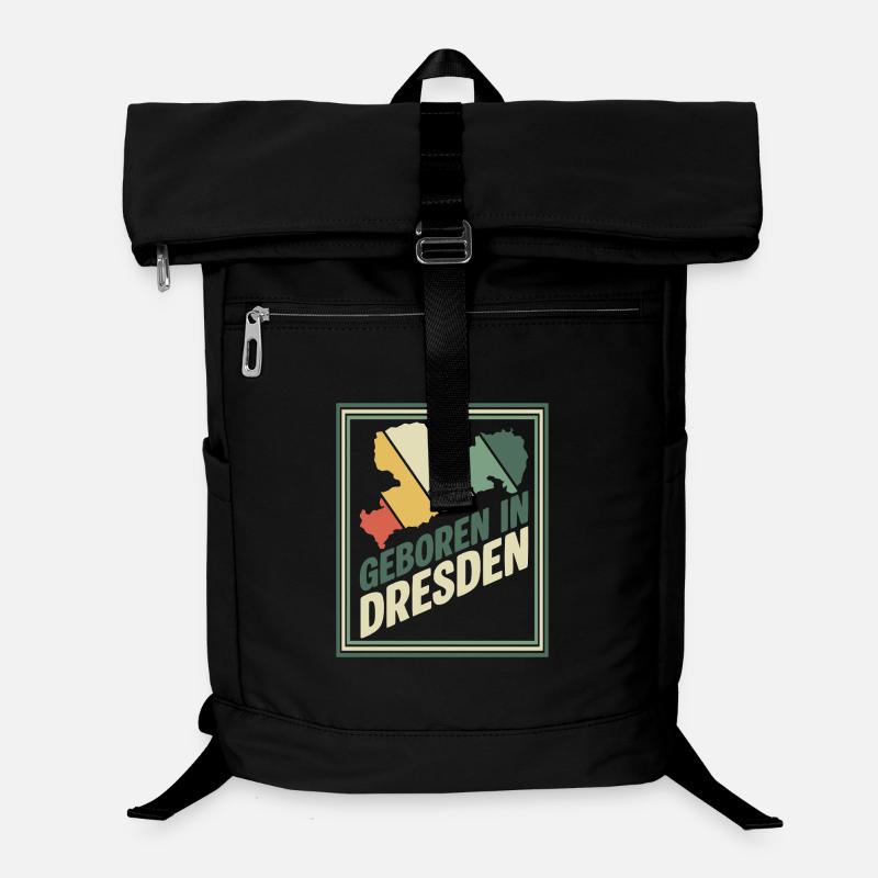 Né à Dresde Retro - Sac à dos ordinateur - noir