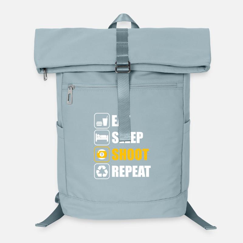 Eat sleep shoot funny billiards billiards player Laptop Backpack
