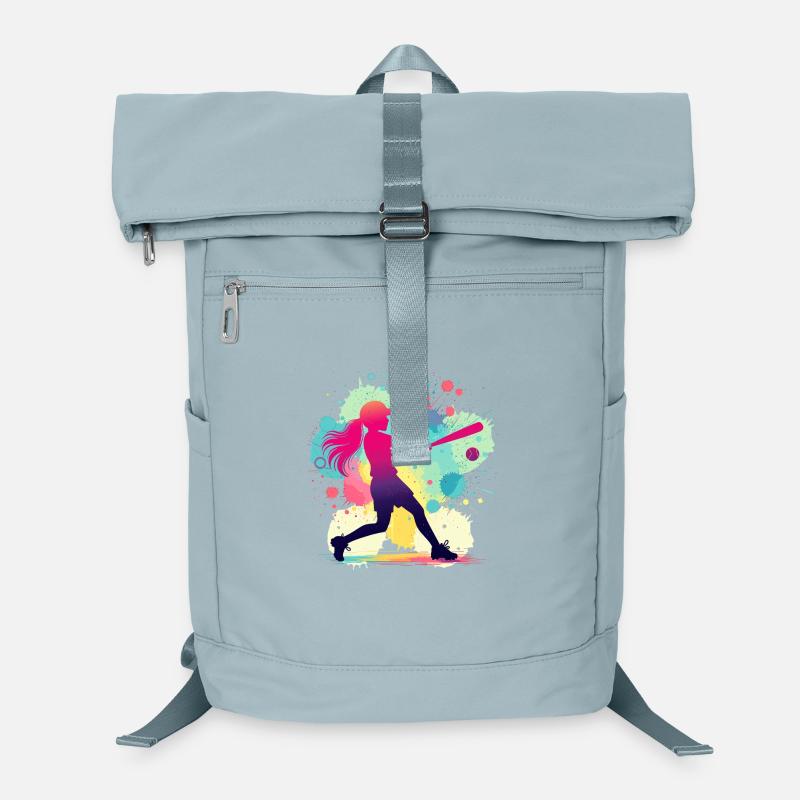 Joueuse de softball, softball, joueuse de softball Sac à dos ordinateur