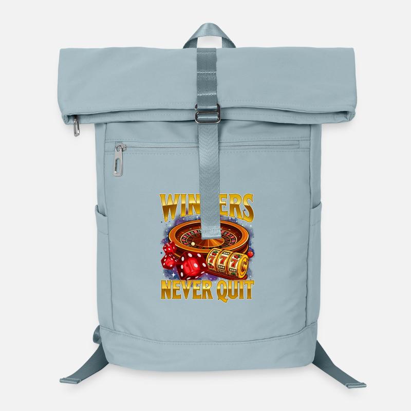 Winners Never Quit Funny Gambling Casino Quote Laptop Backpack