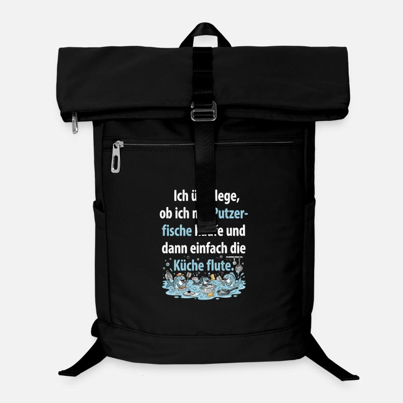 Cleaner fish take over the kitchen cleaning - Laptop Backpack - black