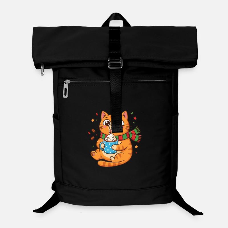 Cuddly Kitten Winter Coffee with Cream Laptop Backpack