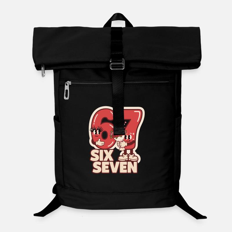 67 Six Seven meme Valentinstag Lustig Geschenk Laptop-Rucksack 