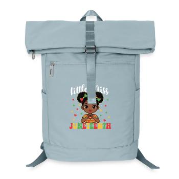 Petite Miss Juneteenth – Fierté des filles noires - Sac à dos ordinateur - bleu glacier - Devant