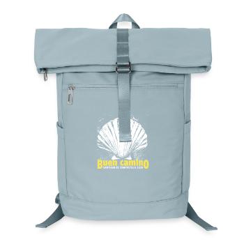 Buen Camino 2026 | Jakobsweg, Pilger, Santiago - Laptop-Rucksack  - Eisblau - Vorne