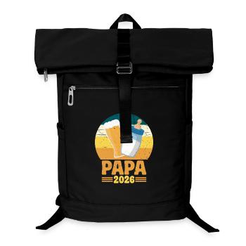 Dad 2026 Daddy-to-be Baby Ad Dad - Laptop Backpack - black - Front