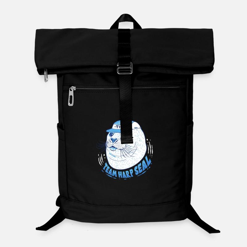 Sattelrobbe Robben Team Harp Seal Laptop Backpack