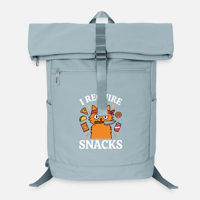 I Demand Snacks Funny Cat Lover Humor Laptop Backpack