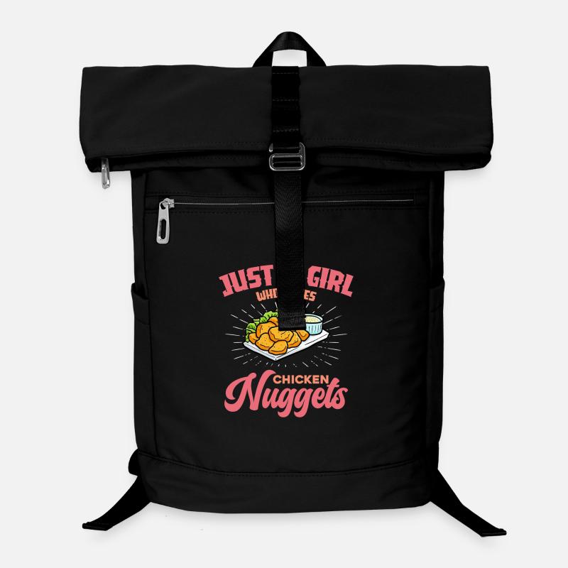 Mädchen liebt Chicken Nuggets Laptop-Rucksack 