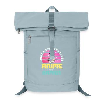 Anime Love Girl Eats Ramen - Laptop Backpack - ice blue - Front