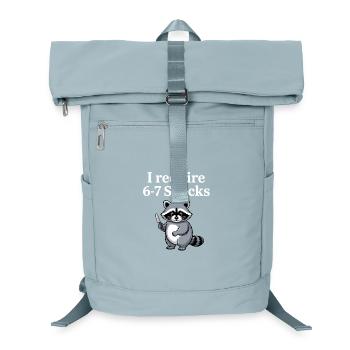 6-7 Internet Meme Cooler 6 7 Raccoon - Laptop Backpack - ice blue - Front