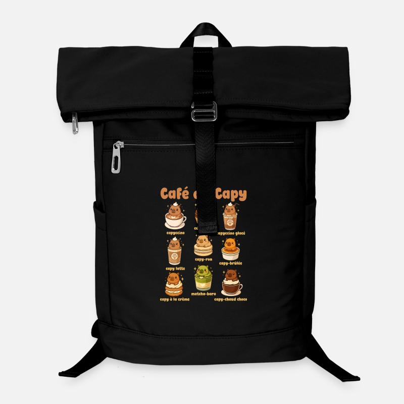  Café De Capybara Niedliches Laptop-Rucksack 