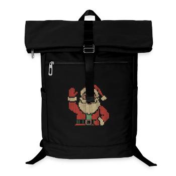Santa Claus Ugly Christmas Sweater Style - Laptop Backpack - black - Front
