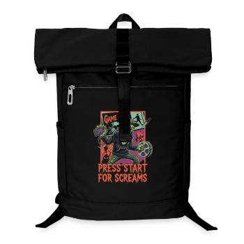 Zombie Gamer: Game Over Press Start - Laptop Backpack - black - Front