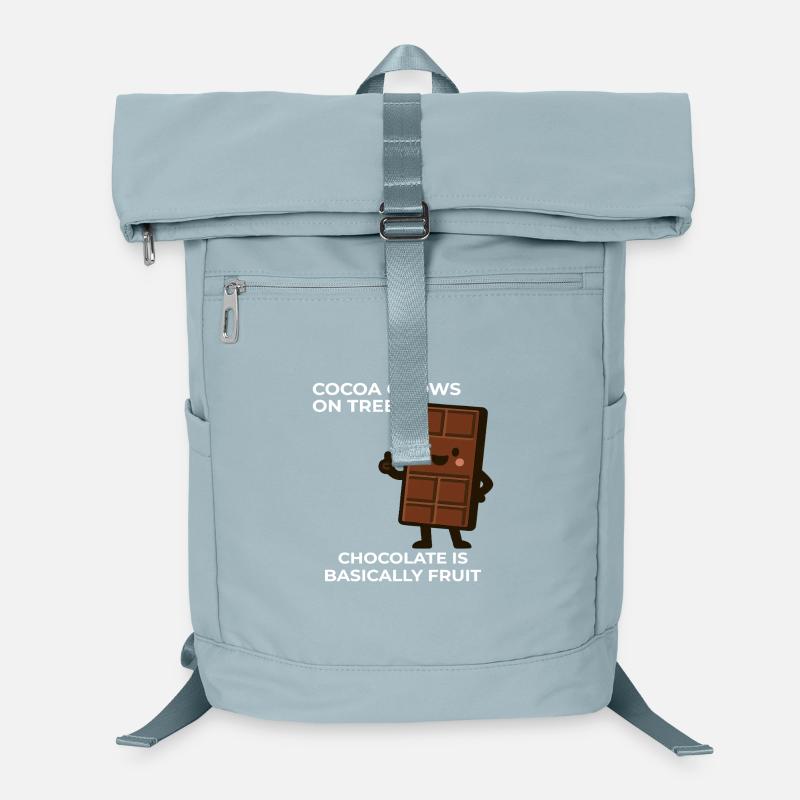 Chocolate is fruit – cocoa humor saying Laptop Backpack