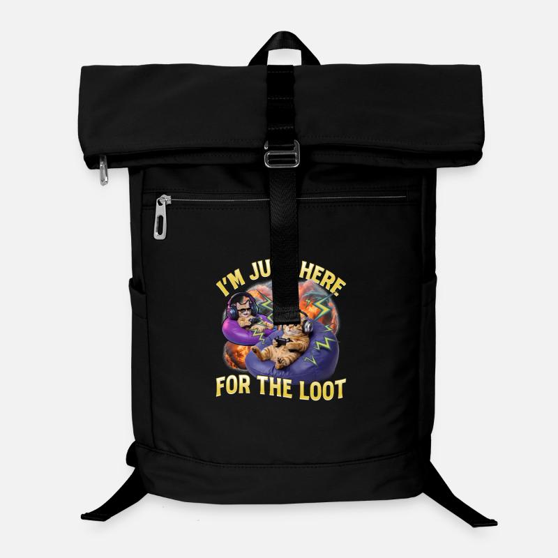 Funny Gaming Gamer Cat Laptop-Rucksack 