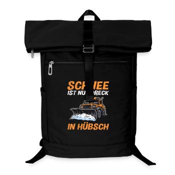 Schneeräumer SCHNEE IST NUR DRECK IN HÜBSCH - Laptop-Rucksack  - Schwarz - Vorne