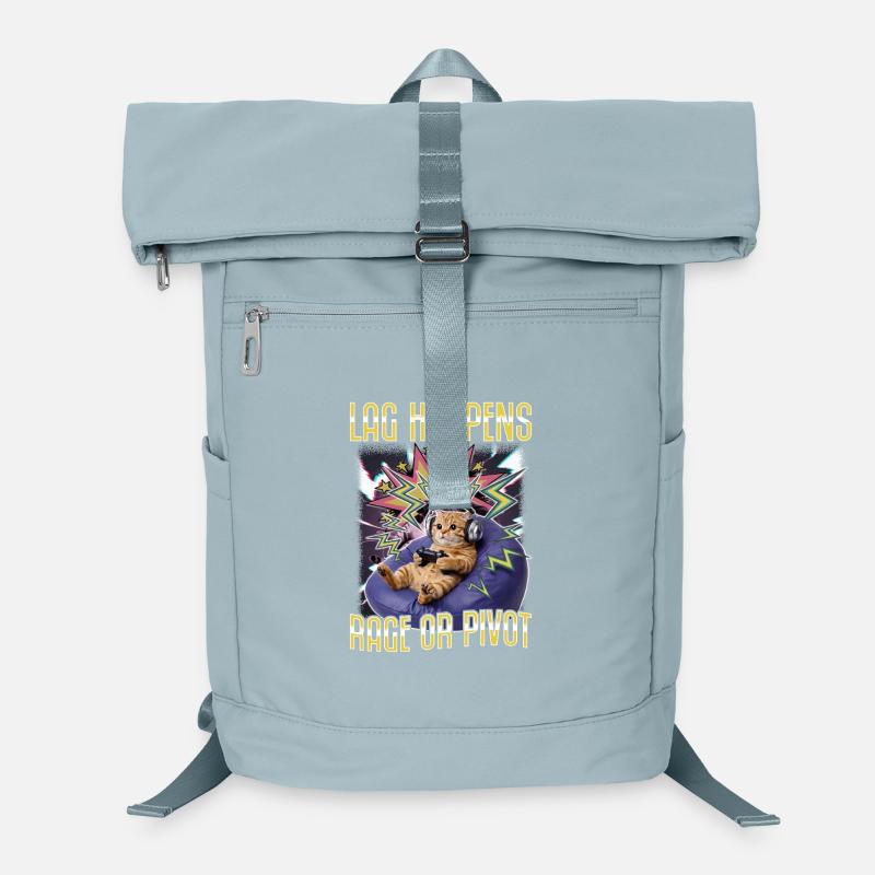 Funny Gaming Gamer Cat Laptop Backpack
