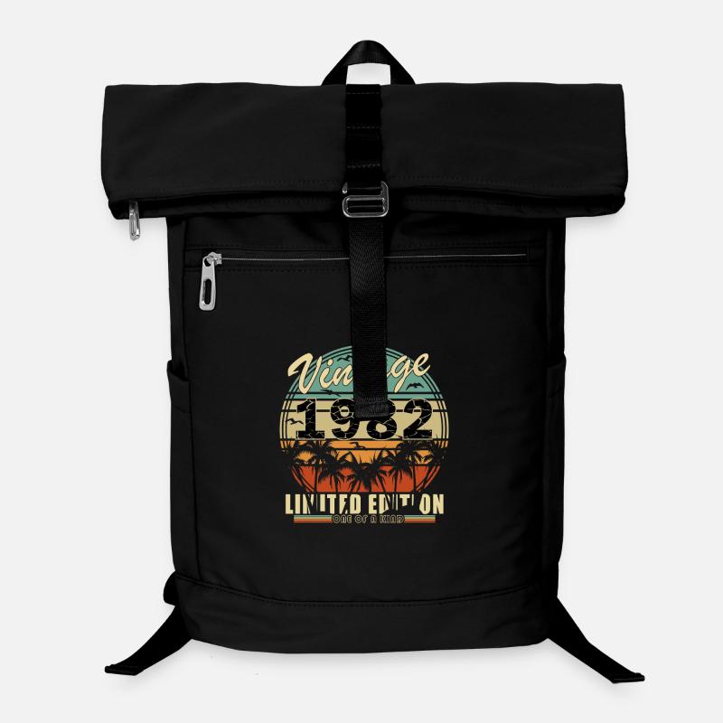 Vintage 1982 Limited Edition Palm Trees Sunset Laptop Backpack