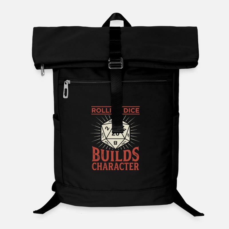 Lancer des dés permet de construire un personnage – Conception de jeu de rôle Sac à dos ordinateur