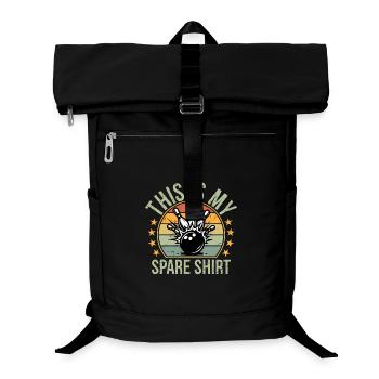 Funny This Is My Spare Shirt Bowling Alley Gutter  - Laptop-Rucksack  - Schwarz - Vorne