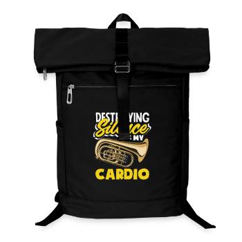 Vintage Euphonium Spieler - Laptop-Rucksack  - Schwarz - Vorne