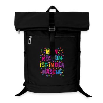 Fastnacht - Karneval - Kostümersatz - Spruch - Laptop-Rucksack  - Schwarz - Vorne