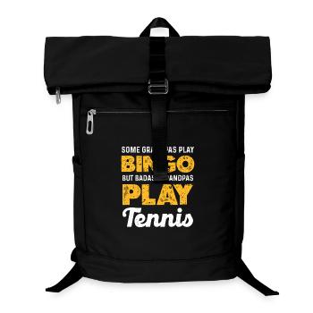 Badass Opa Tennis - Laptop-Rucksack  - Schwarz - Vorne