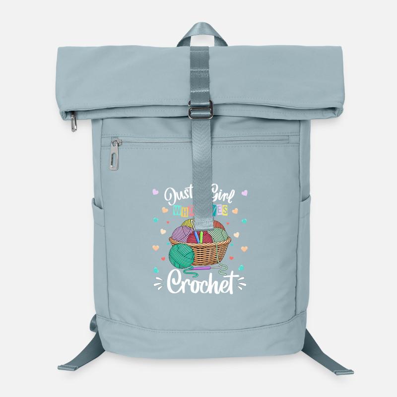 Buntes Häkeln Hobby & Wolle Liebhaberin Mädchen Laptop-Rucksack 