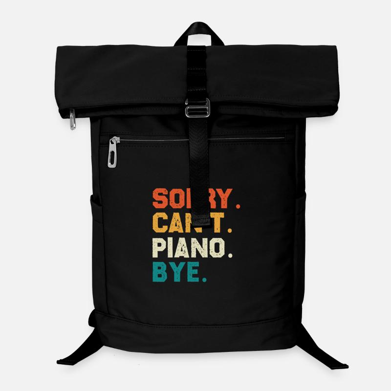 Sorry Cant Piano Bye Colored Typo Design Laptop Backpack