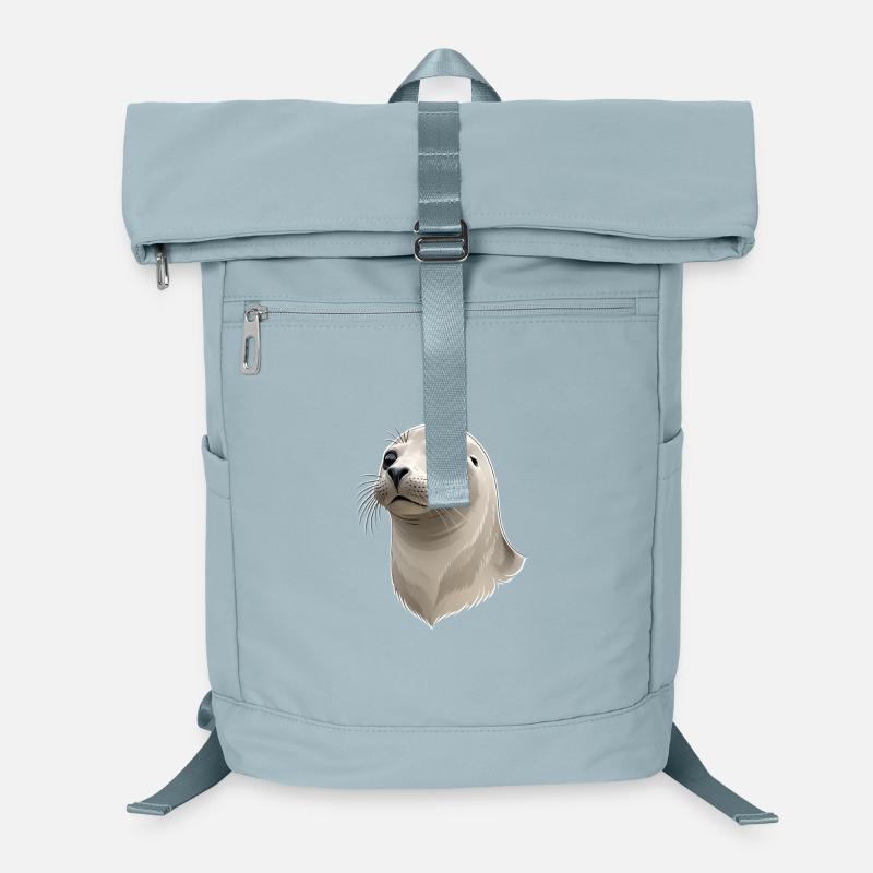 Seal Head Illustration Laptop Backpack