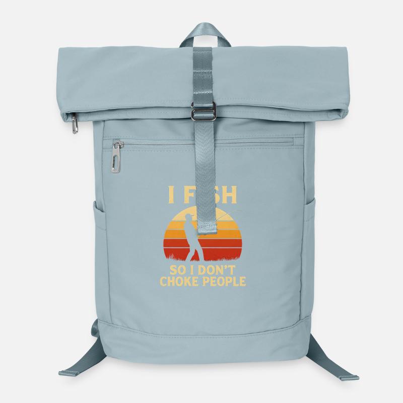 I Fish So I Don't Choke People Angler Spruch Angel Laptop Backpack