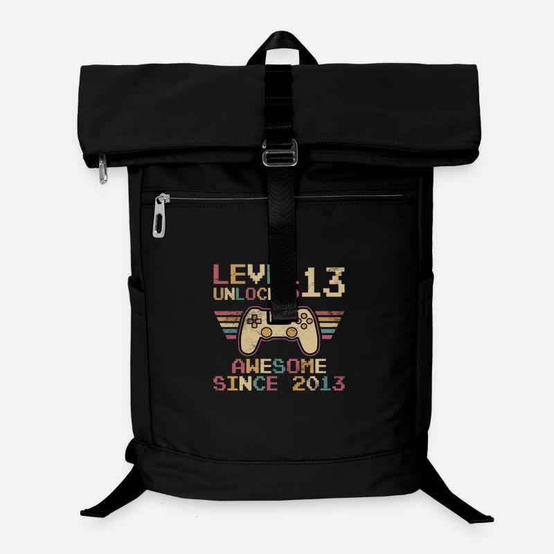 13. Geburtstag Jungen Gamer Level 13 Unlocked Laptop-Rucksack 