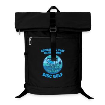 Addicted To That Chain Sound Disc Golf Disc Golfer - Laptop Backpack - black - Front