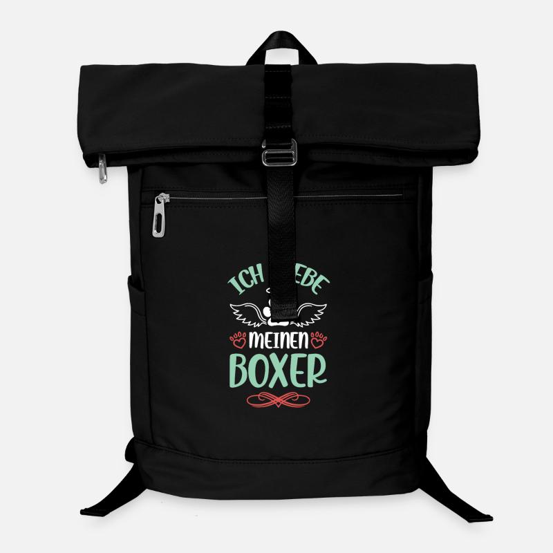 J’adore mon boxer avec des ailes Sac à dos ordinateur