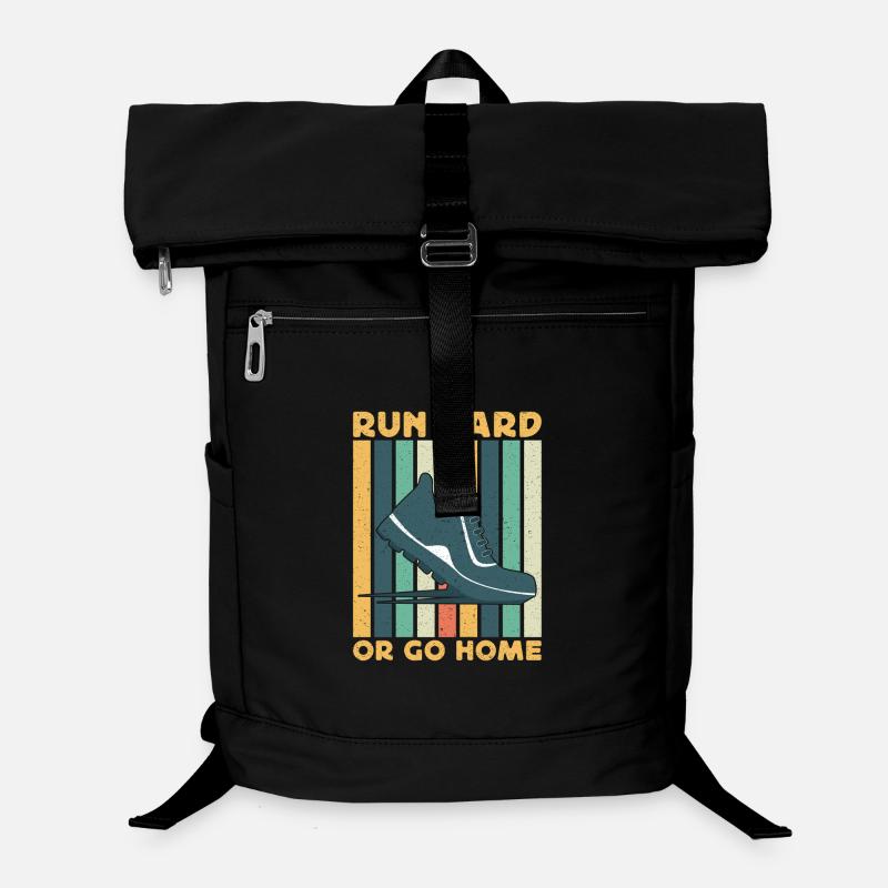Running Run Hard Or Go Home Marathon Runner Laptop Backpack