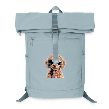 Brauner Toypudel - Laptop-Rucksack  - Eisblau - Vorne