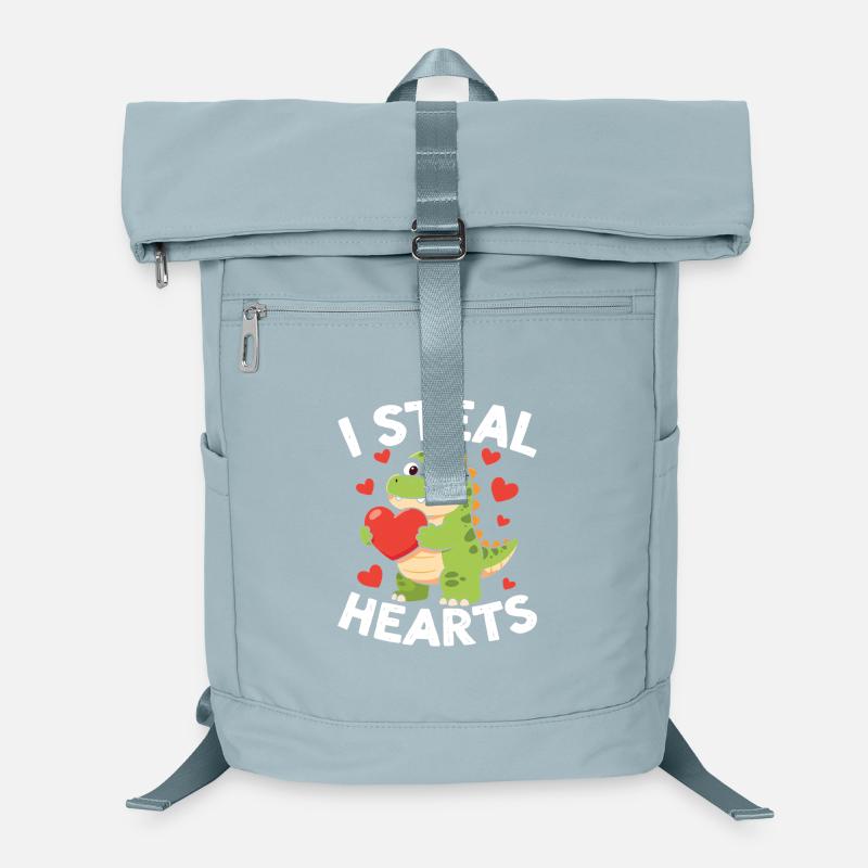 Je vole des cœurs Dino Valentine Sac à dos ordinateur