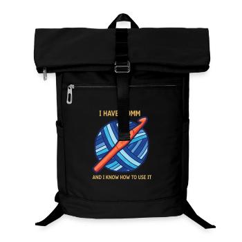 Crochet Lover Knitting I Have A 9mm And I Know It - Laptop Backpack - black - Front