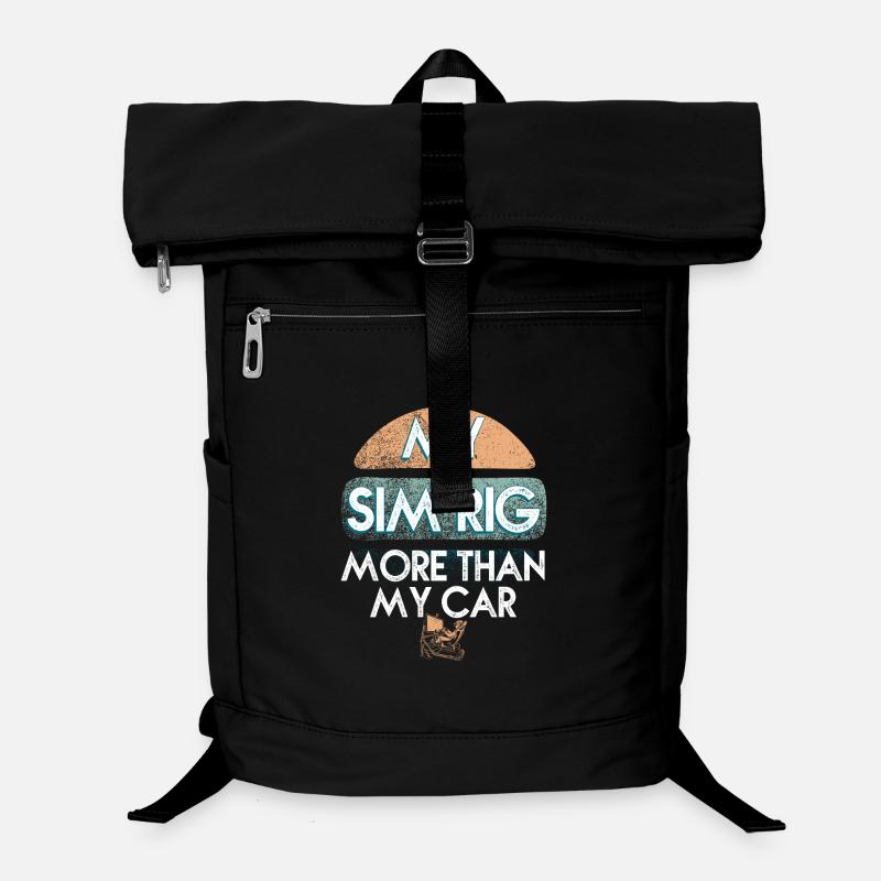 Mein Sim rigget mehr als mein Auto Laptop-Rucksack 