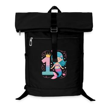 Mermaid 1st Birthday 1 Year - Laptop Backpack - black - Front