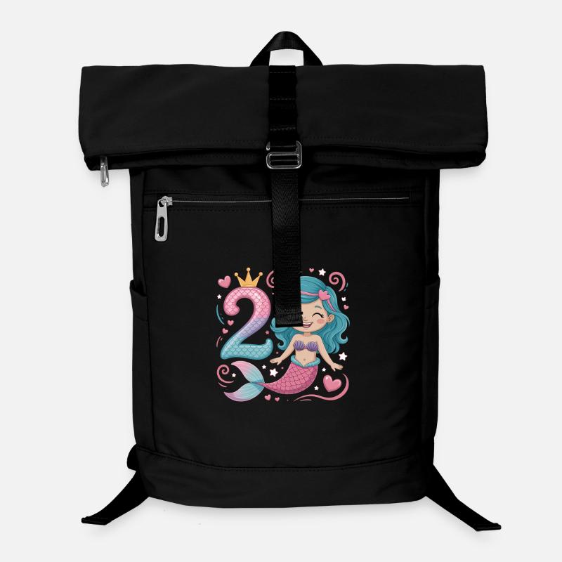 Mermaid 2nd Birthday 2 Years Laptop Backpack