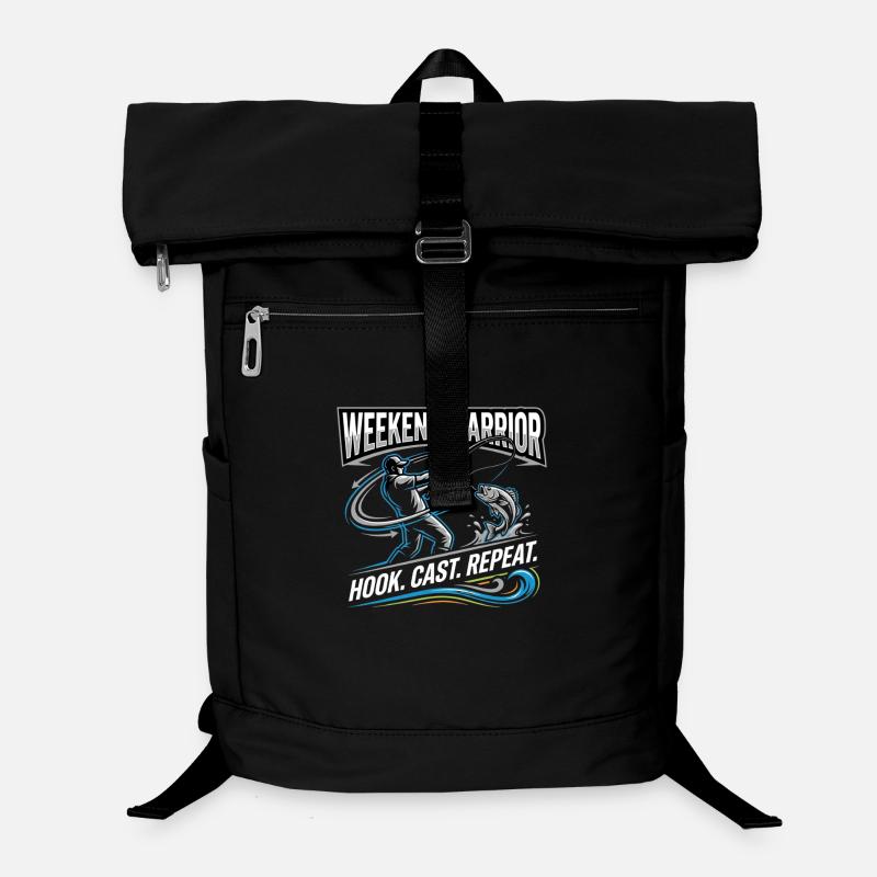 Weekend Warrior Hook Cast Repeat Angler Laptop Backpack