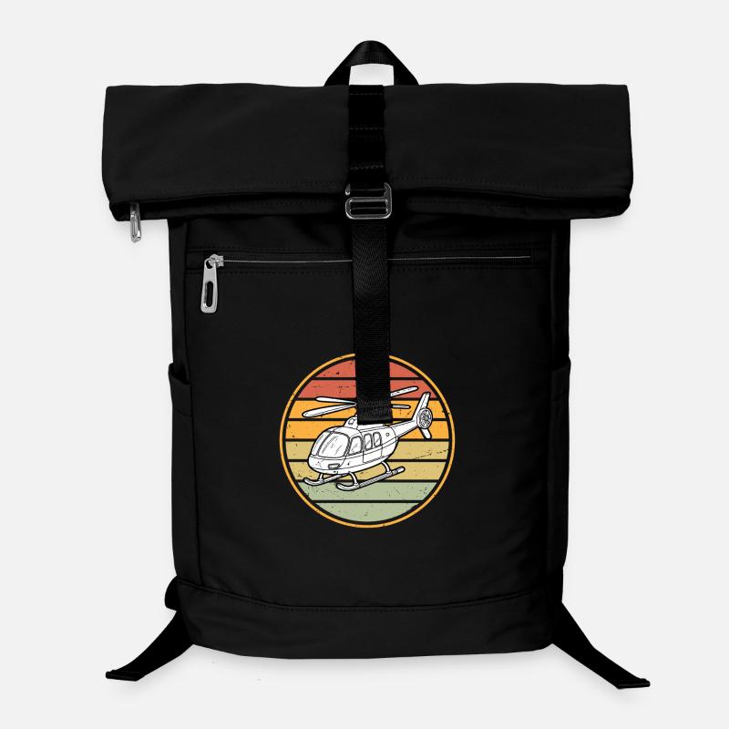 Hélicoptère Rétro Vintage Sac à dos ordinateur