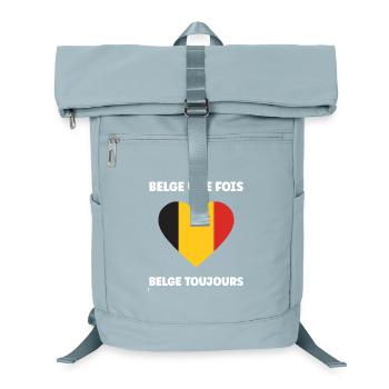 Belgische Herz-Trikolore - Laptop-Rucksack  - Eisblau - Vorne