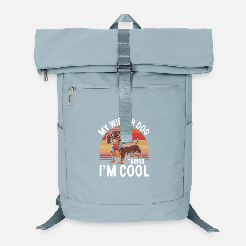 My Wiener Dog Thinks In Cool Funny Dachshund Laptop Backpack