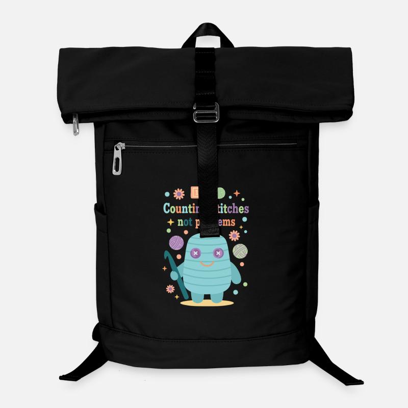 Counting Stitches Not Problems Funny Crochet Lover Laptop Backpack
