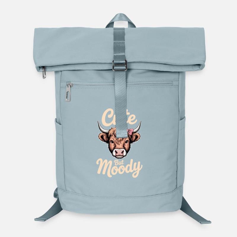 Highland Cattle Sayings Moody Funny Gift Laptop Backpack